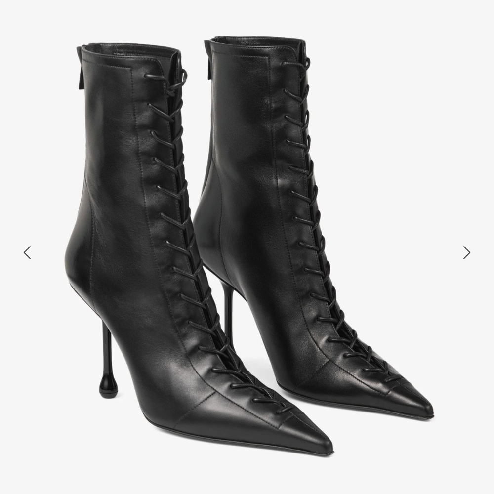 Jimmy Choo Scarlett Leather Lace-Up Boots